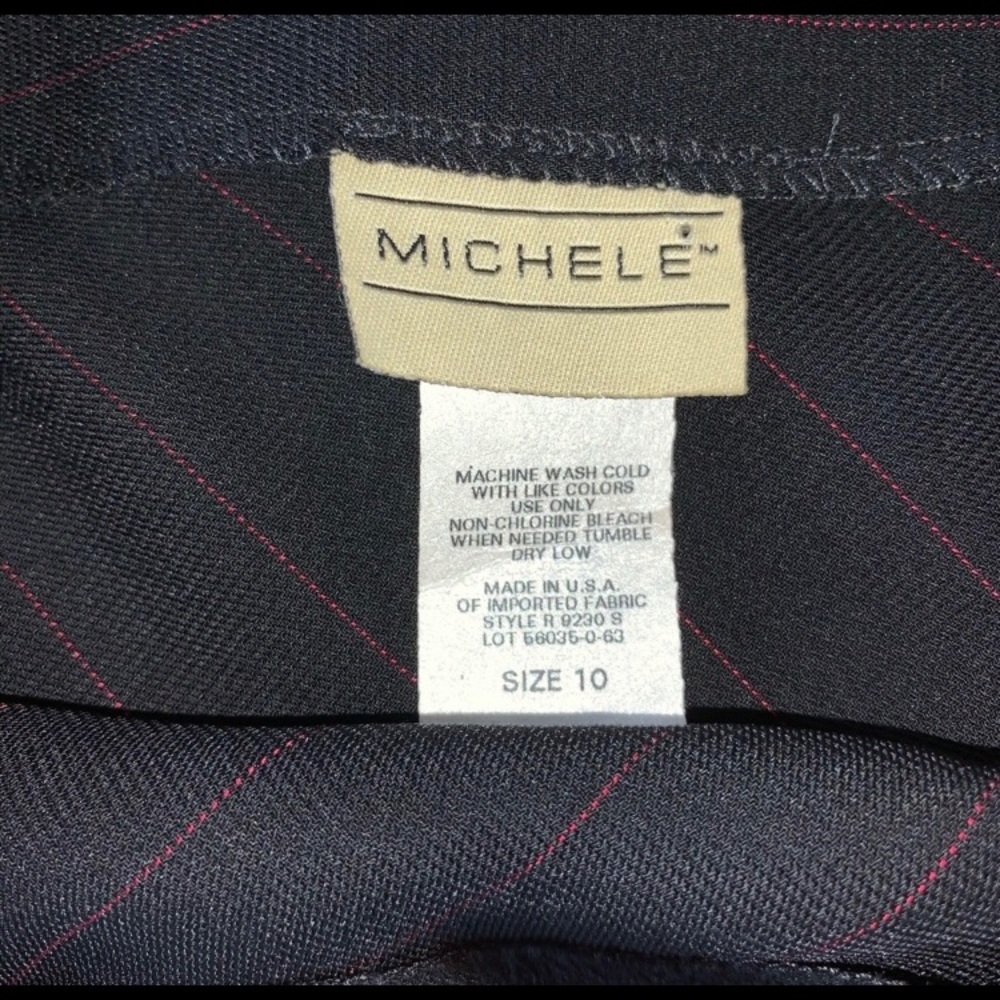 Michele, Black & Red stripe skirt Sz 10 - Picture 7 of 7